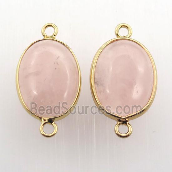 Rose Quartz oval connector