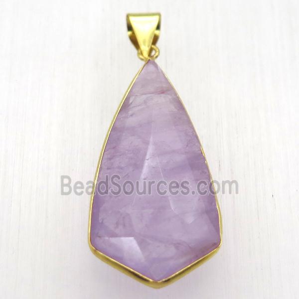 purple Amethyst pendant, teardrop