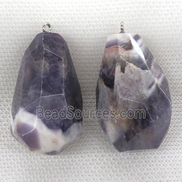 Dogtooth Amethyst pendant, freeform