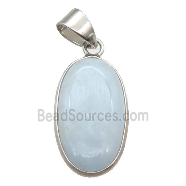 Amazonite oval pendant