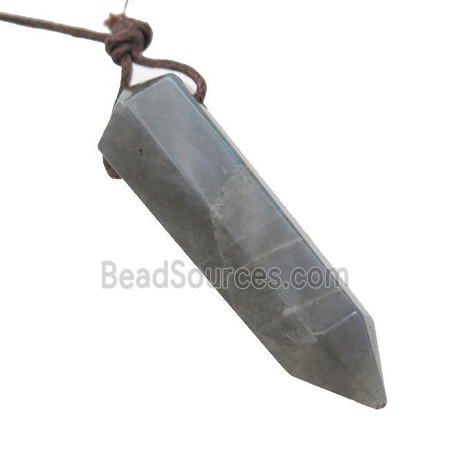 Labradorite bullet pendant