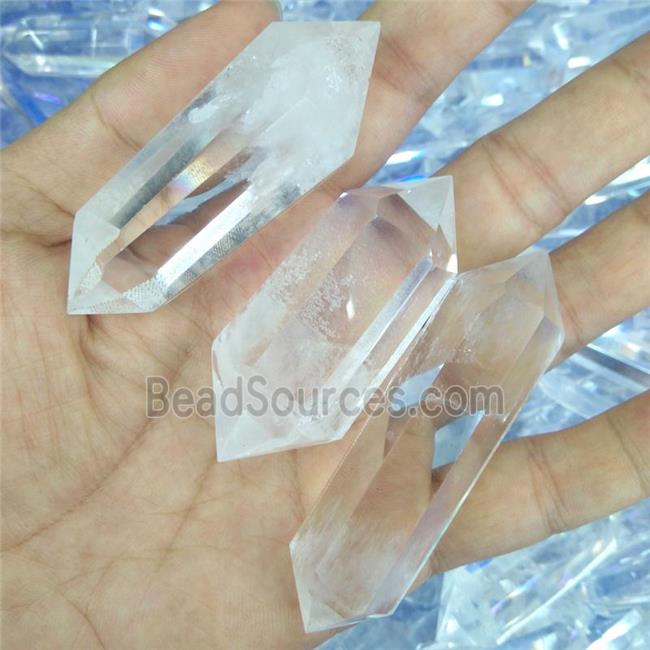 Clear Quartz Bullet Pendant Undrilled Nohole