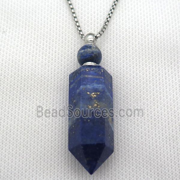 blue Lapis Lazuli perfume bottle Necklace