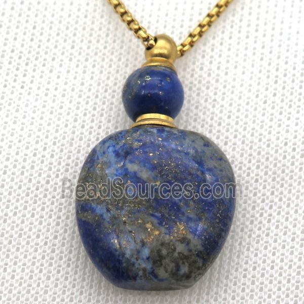 blue Lapis perfume bottle Necklace