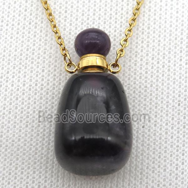 purple Amethyst perfume bottle Necklace