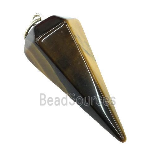 Tiger eye stone pendulum pendant