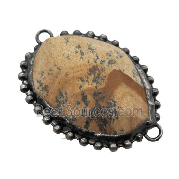 Picture Jasper connector, black plated