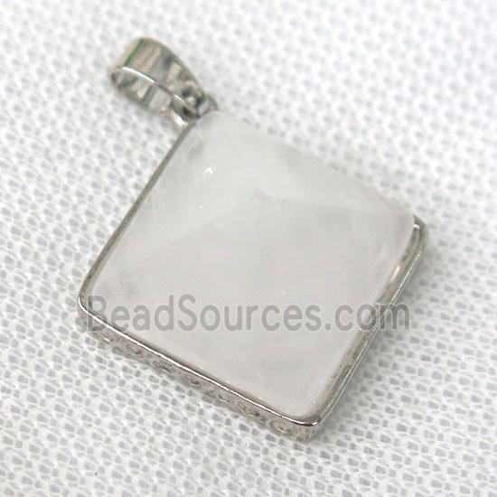 Clear Quartz pyramid pendant