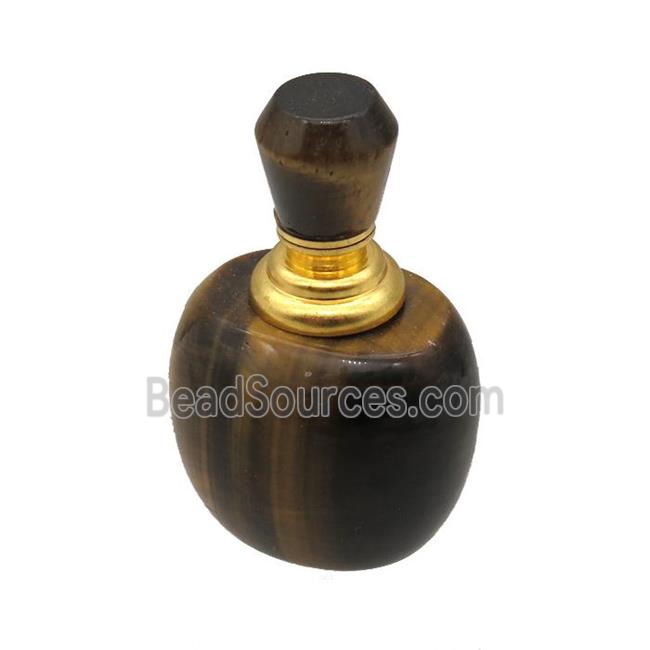 yellow Tiger eye stone perfume bottle charm without hole