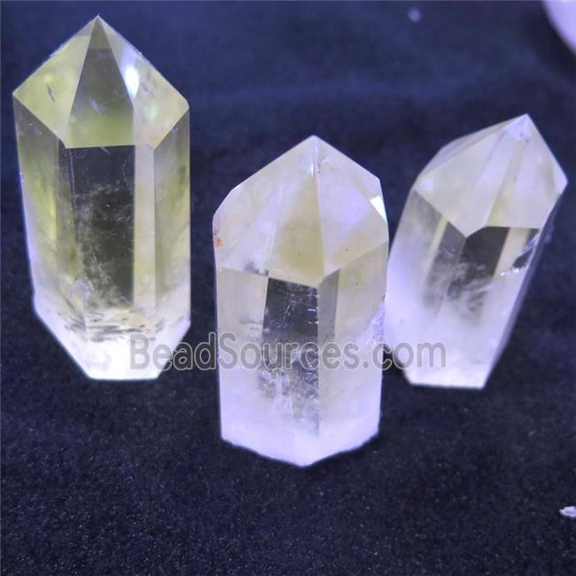 Lemon Quartz point bullet Tower Undrilled