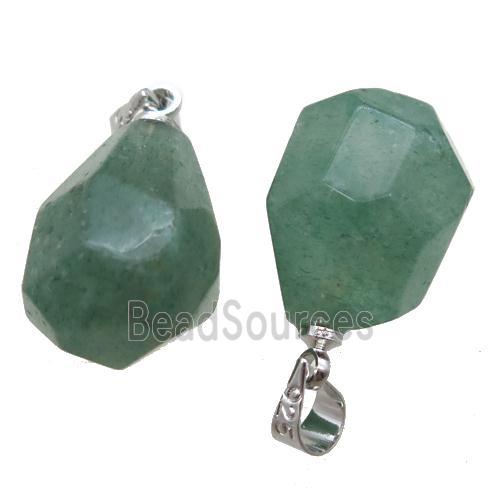 green Aventurine pendant, freeform