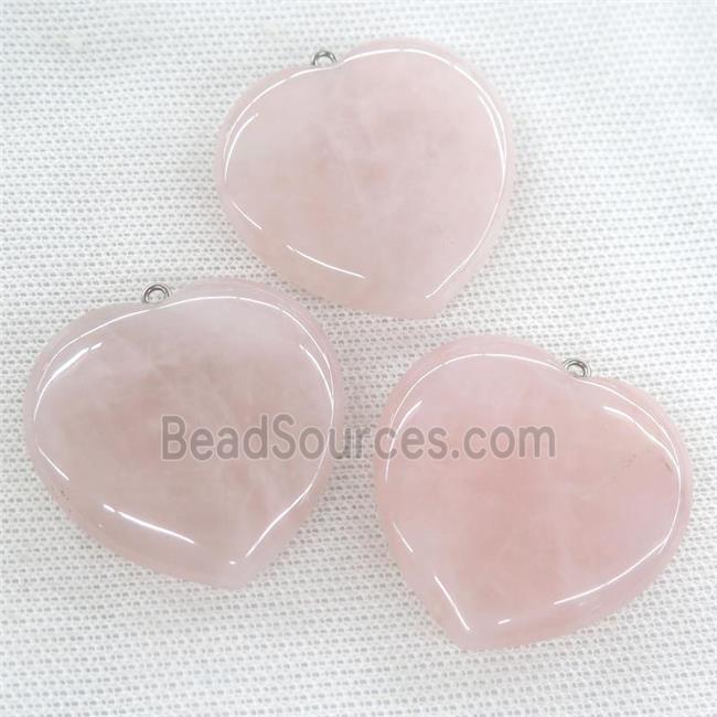 Rose Quartz heart pendant