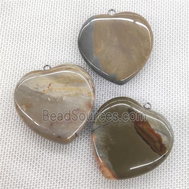 Picasso Jasper heart pendant