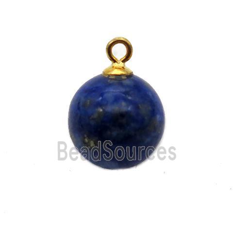 round blue Lapis Lazuli ball pendant