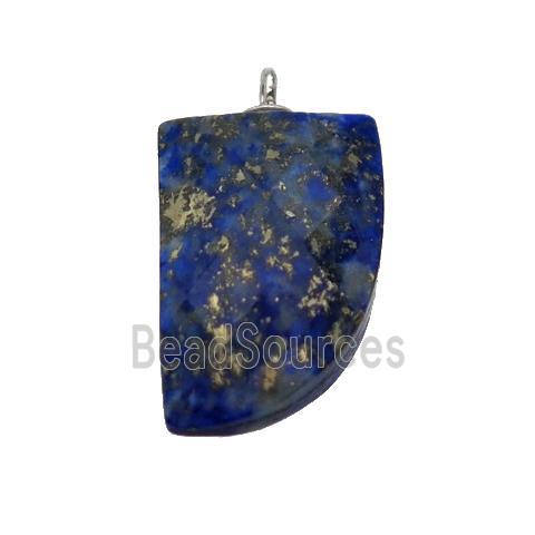 blue lapis lazuli pendant, faceted knife