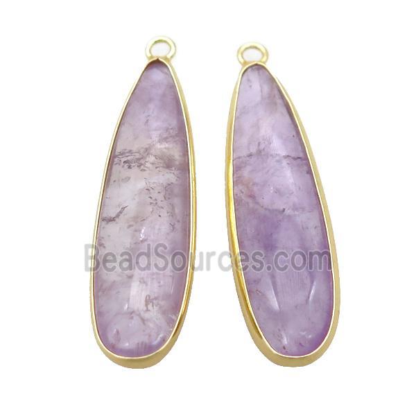 lt.purple Amethyst teardrop pendant