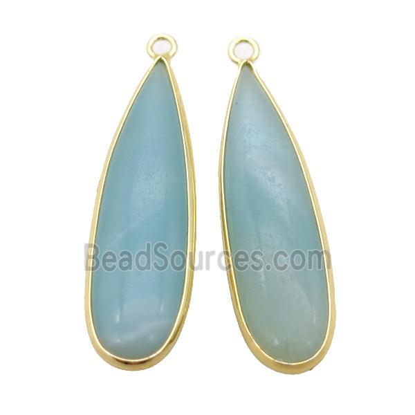 Chinese Amazonite teardrop pendant