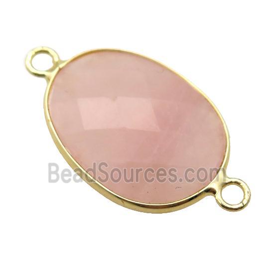 Rose Quartz oval connector