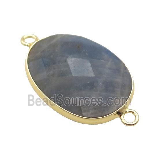 Labradorite oval connector