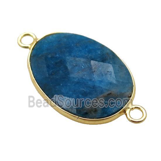 blue Apatite oval connector