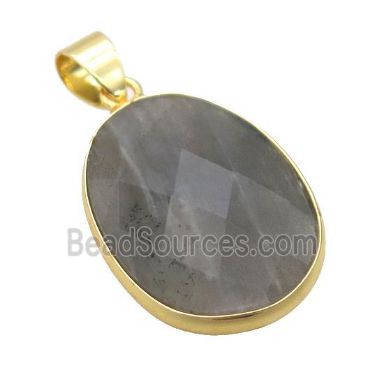 Labradorite oval pendant