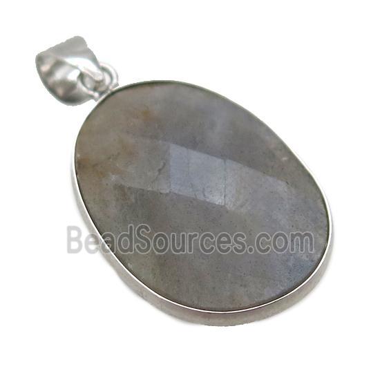 Labradorite oval pendant