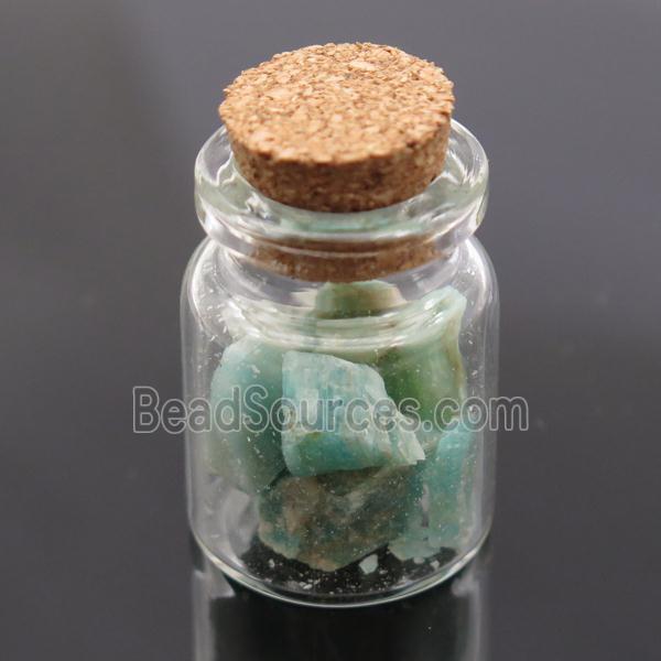 Wishing Bottle pendant with green Amazonite