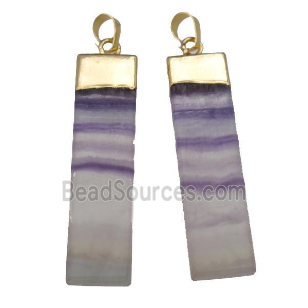 Fluorite rectangle pendant