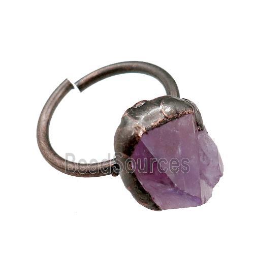 Amethyst Rings, adjustable, antique red