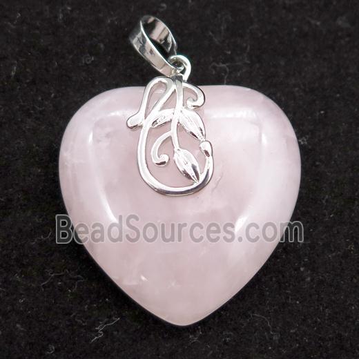 rose quartz heart pendant