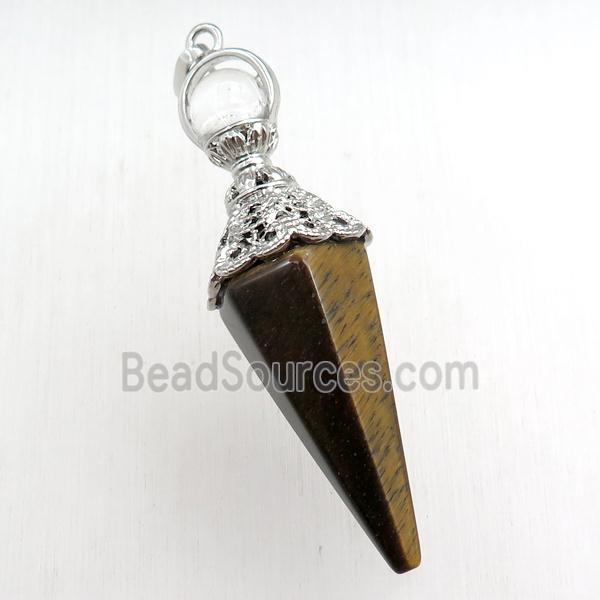 tiger eye stone pendulum pendant