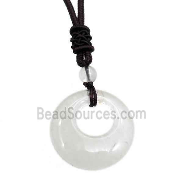 clear quartz necklace