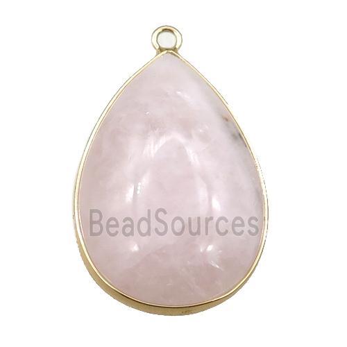 Rose Quartz teardrop pendant