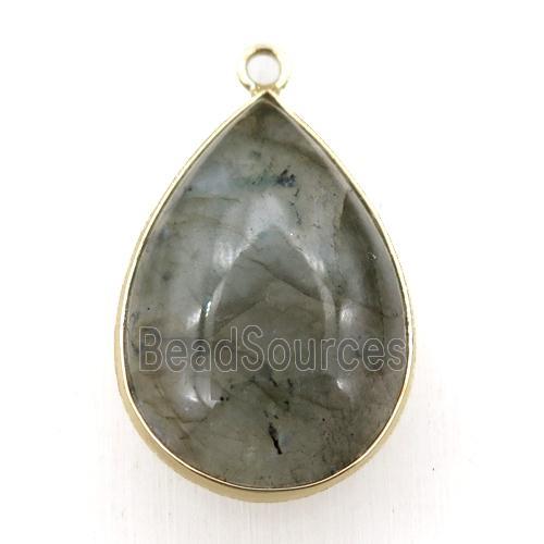 Labradorite teardrop pendant