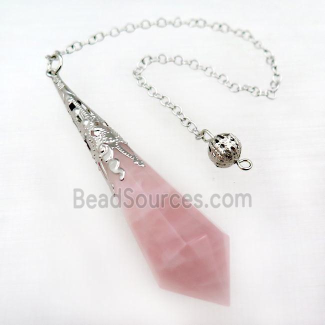 Rose Quartz pendulum pendant