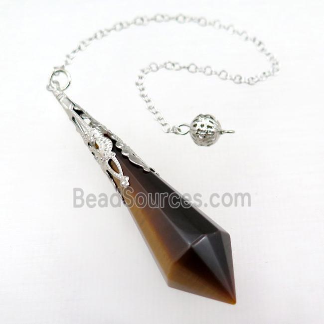 tiger eye stone pendulum pendant