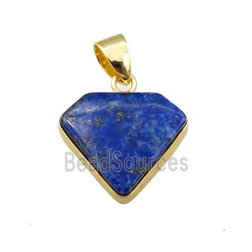 blue Lapis Lazuli diamond pendant