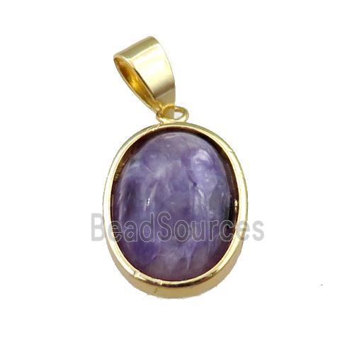 Amethyst oval pendant