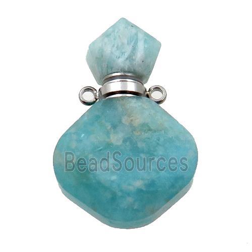 green Amazonite perfume bottle pendant