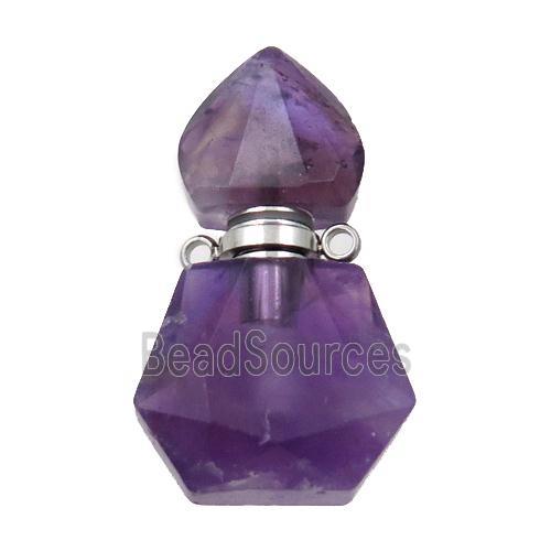 Amethyst perfume bottle pendant