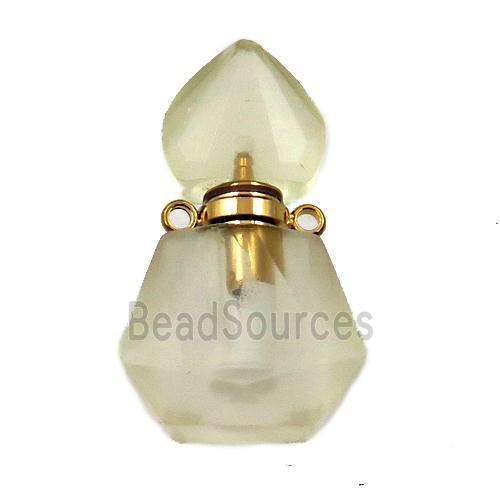 Lemon Quartz perfume bottle pendant