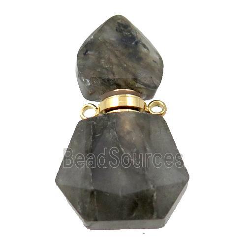 Labradorite perfume bottle pendant