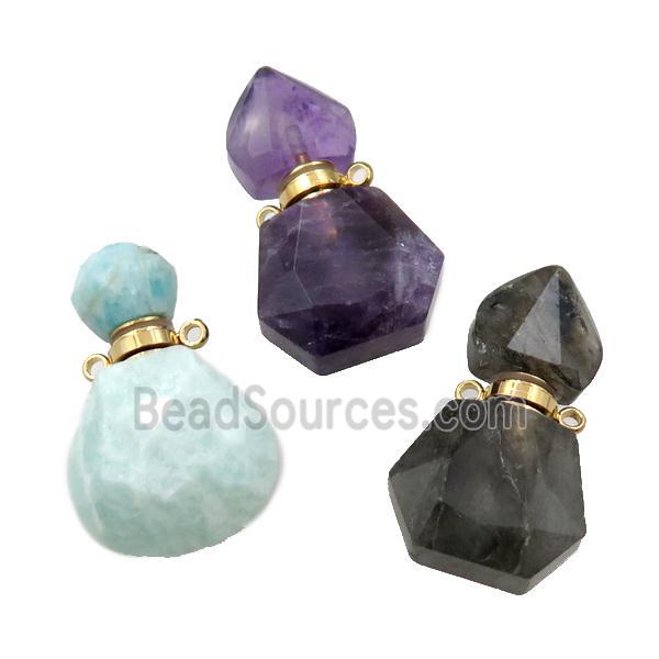 mix Gemstone perfume bottle pendant