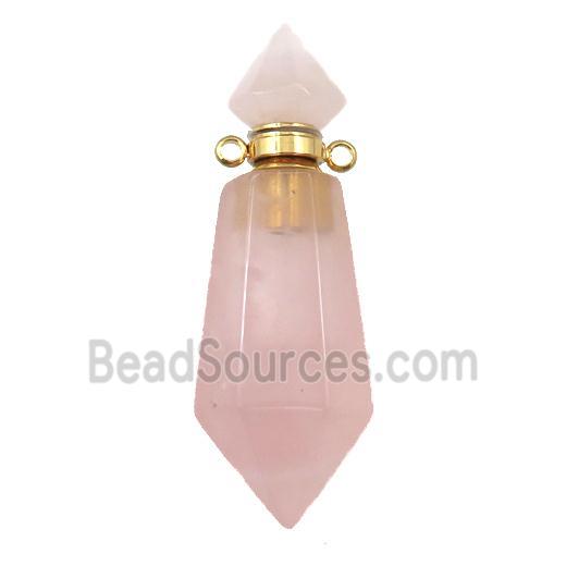 Rose Quartz perfume bottle pendant