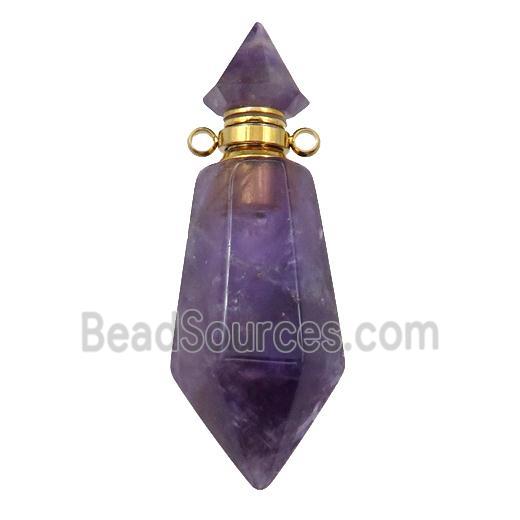 Amethyst perfume bottle pendant