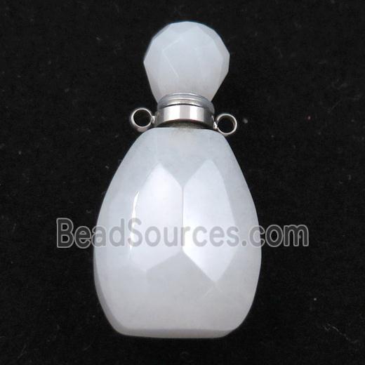 white Jasper perfume bottle pendant