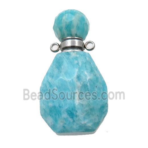 Amazonite perfume bottle pendant