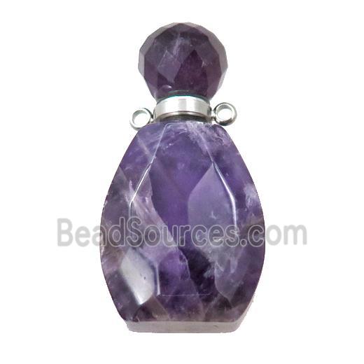 Amethyst perfume bottle pendant