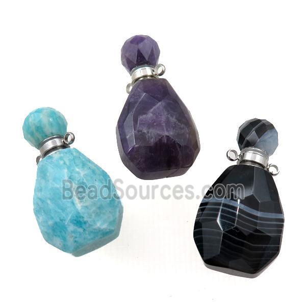 mix Gemstone perfume bottle pendant