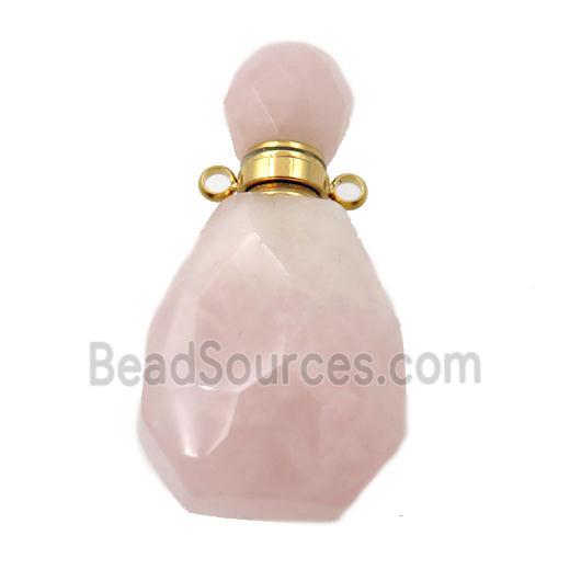 Rose Quartz perfume bottle pendant